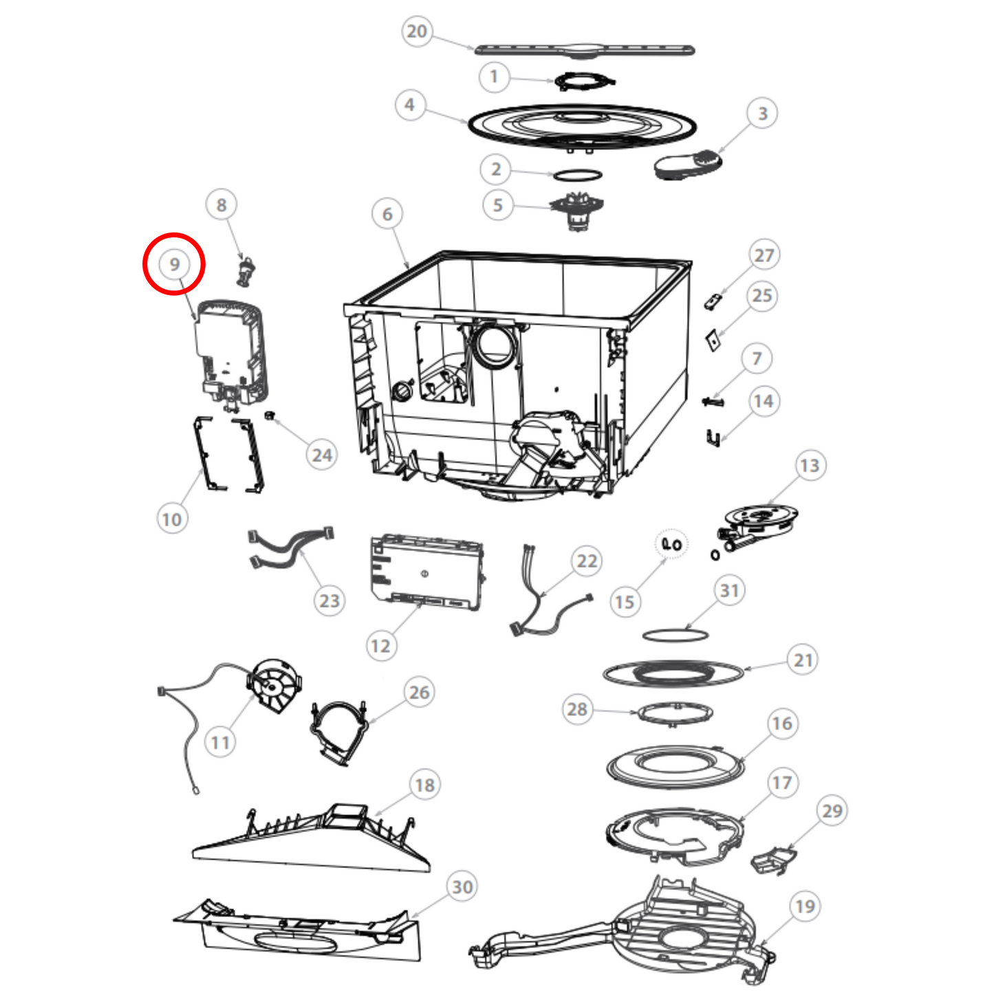 524887 Fisher & Paykel Dishwasher Detergent Dispenser - 526860
