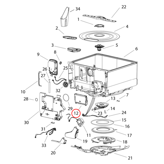 528397NAP Fisher & Paykel Dishwasher PCB Control Module