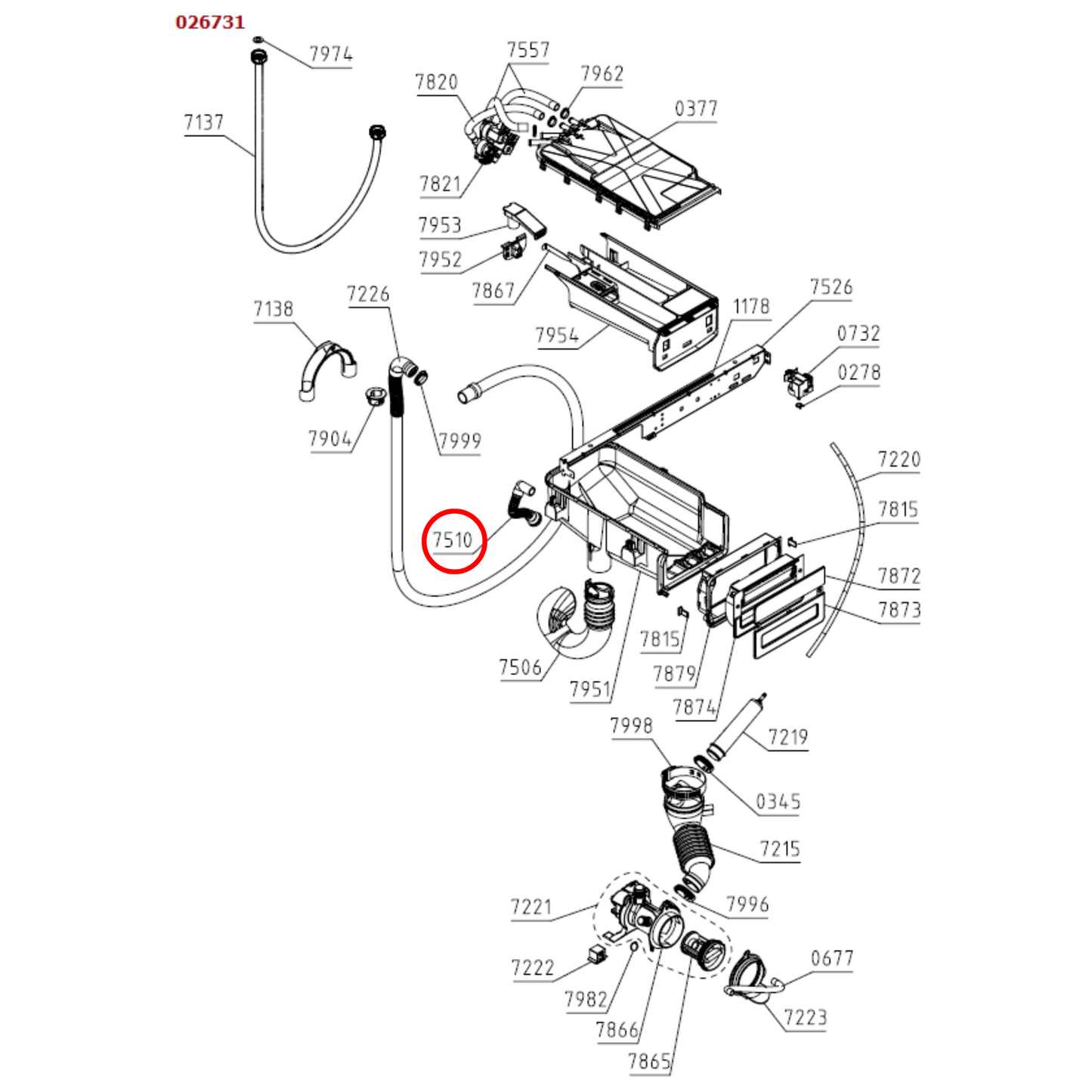 536249 Asko Washing Machine Exhaust Hose