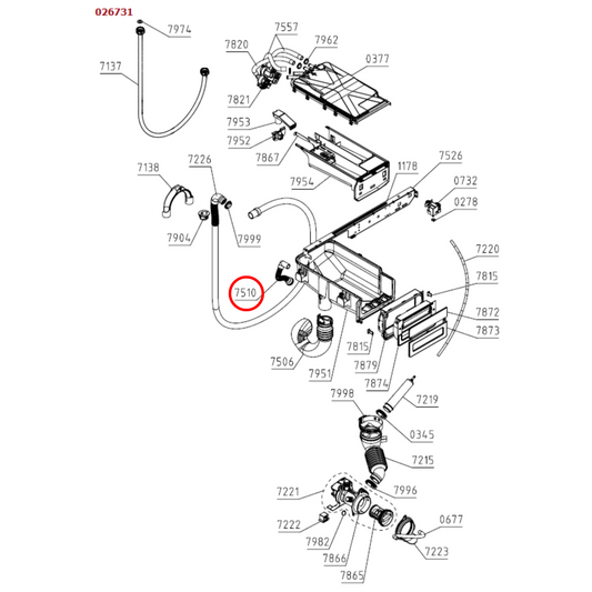 536249 Asko Washing Machine Exhaust Hose