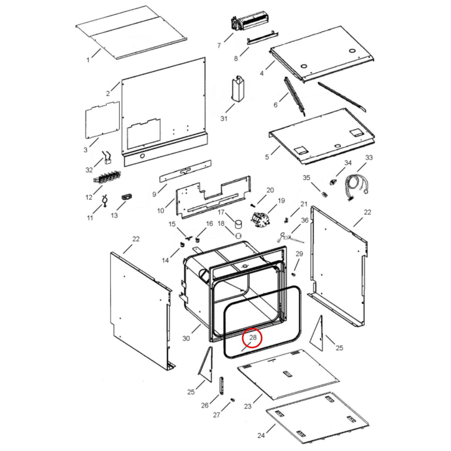 542554 Fisher & Paykel Oven Door Seal
