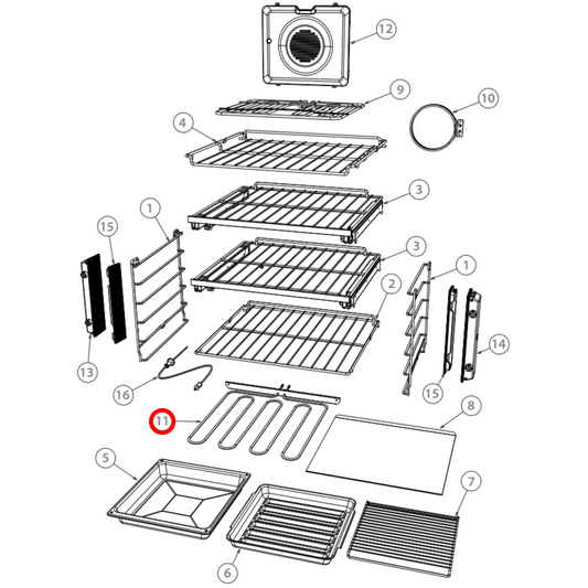 550800 Fisher & Paykel Oven Bake Element