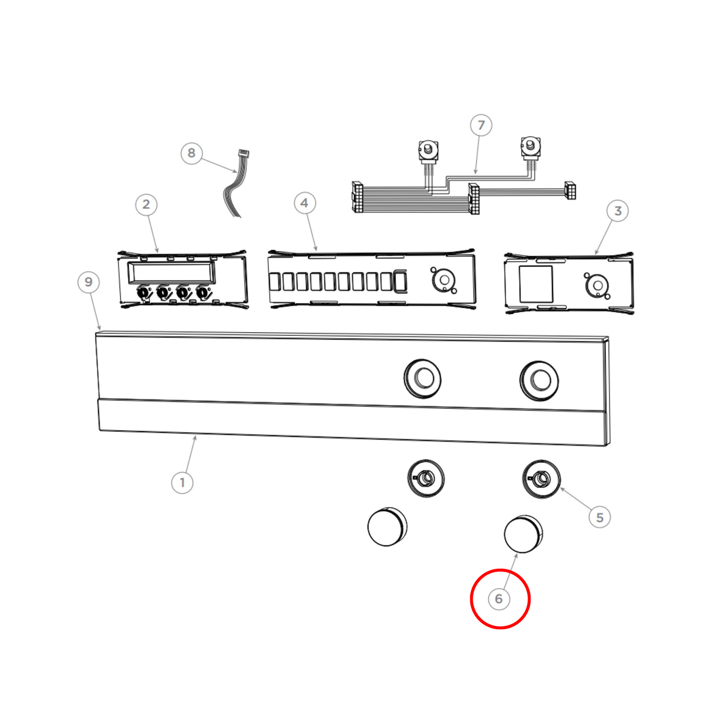 563285 Fisher & Paykel Oven Knob Single - 561846