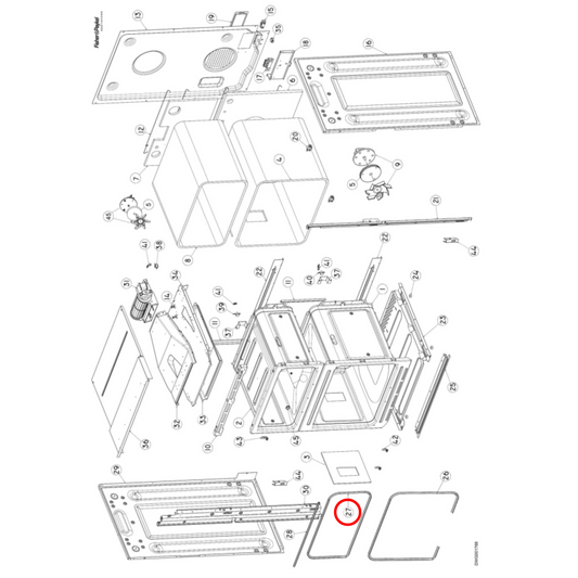 574163 Fisher & Paykel Oven Top Door Seal 35LT