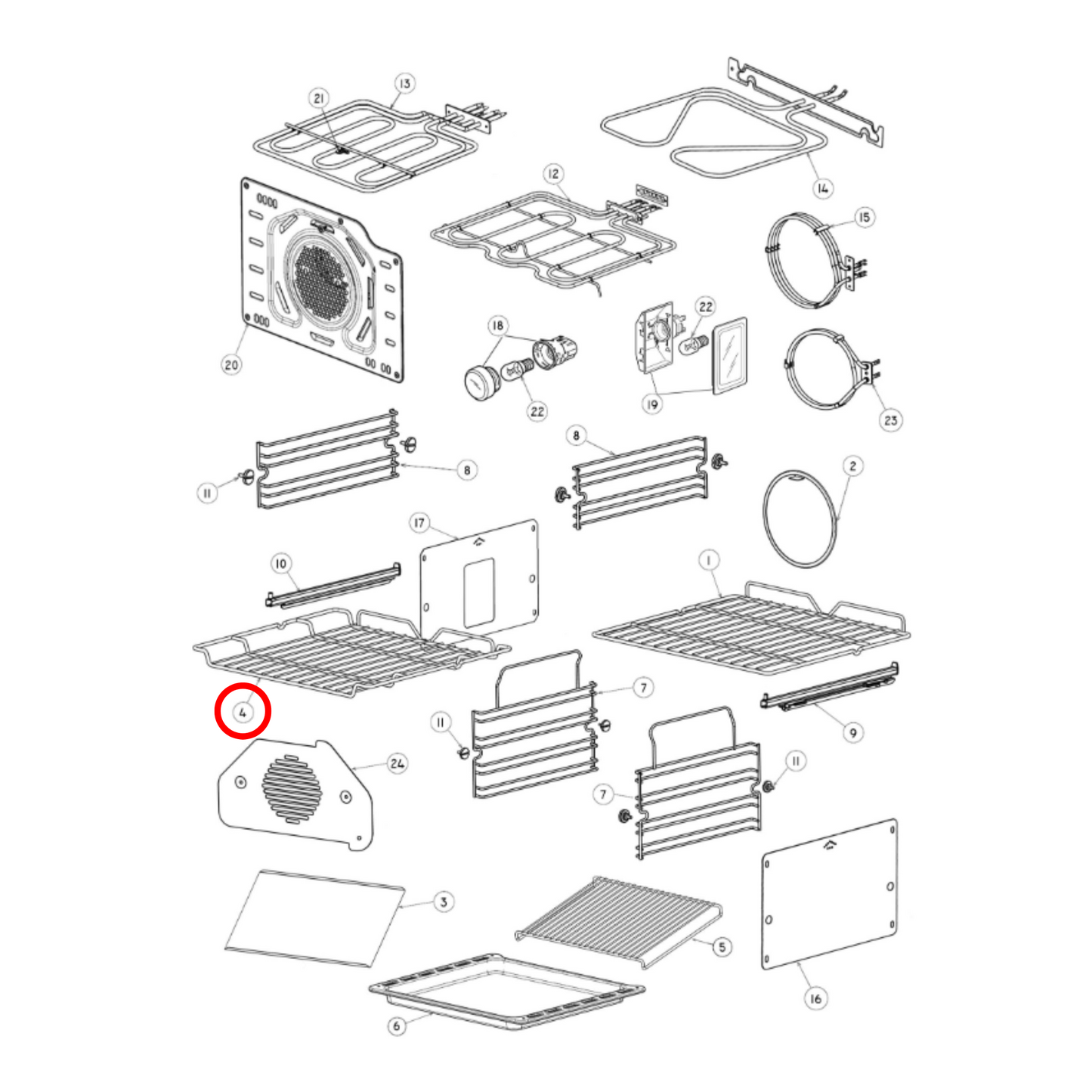 574251 Fisher & Paykel Oven Rack Step Down OB60
