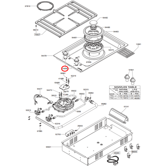 694975927 Smeg Cooktop Knob