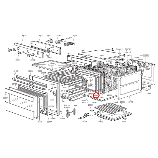 754130519 Smeg Oven Door Seal