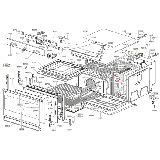 754131959 Smeg, Whirlpool 700Mm Oven Door Seal 580Mm x 320Mm - SE264, 754130475