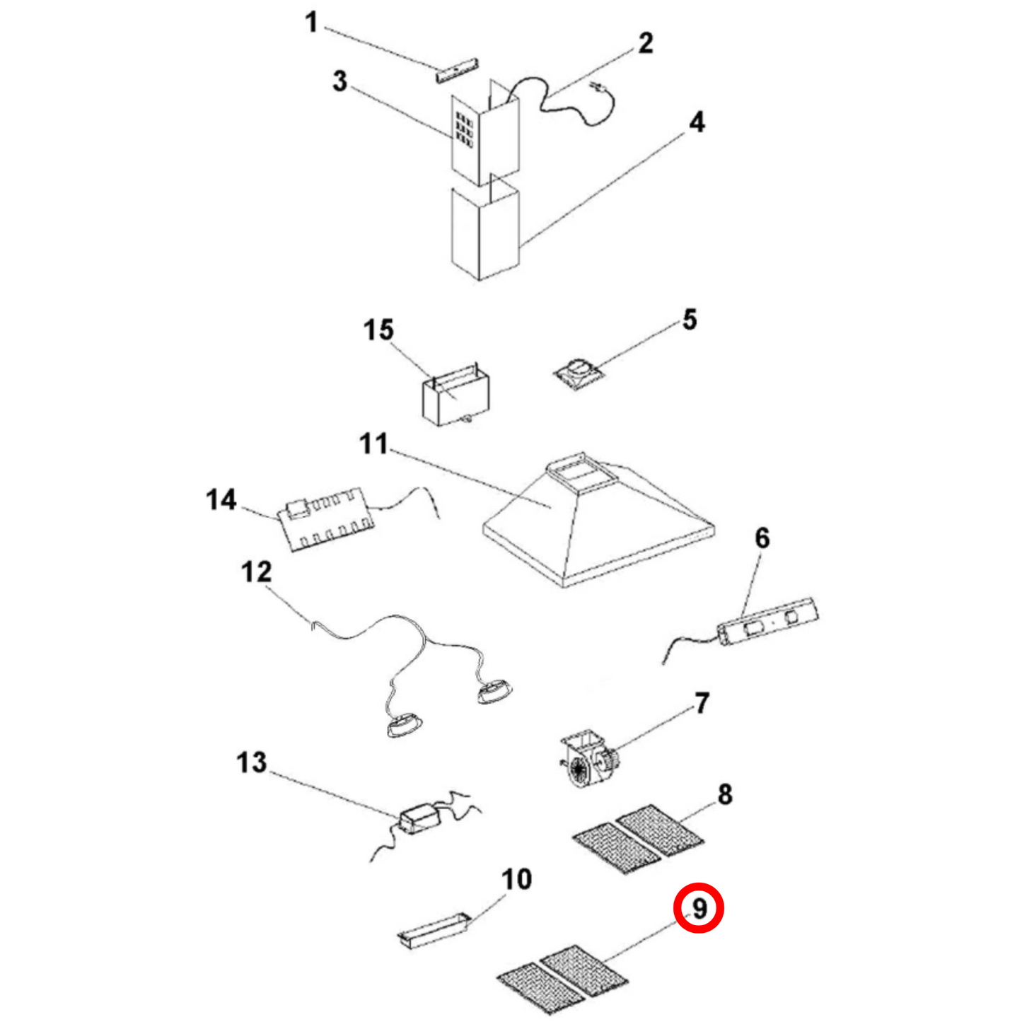 790682 Fisher & Paykel Rangehood Aluminium Mesh Filter - 790666
