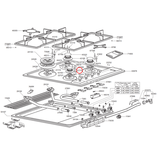 810930078 Omega, Smeg Oven Stove Ignition Plug 550Mm - SE166