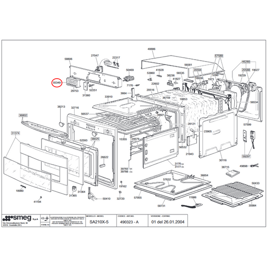 816290315 Smeg Oven Electronic Programmer Clock - 816290063