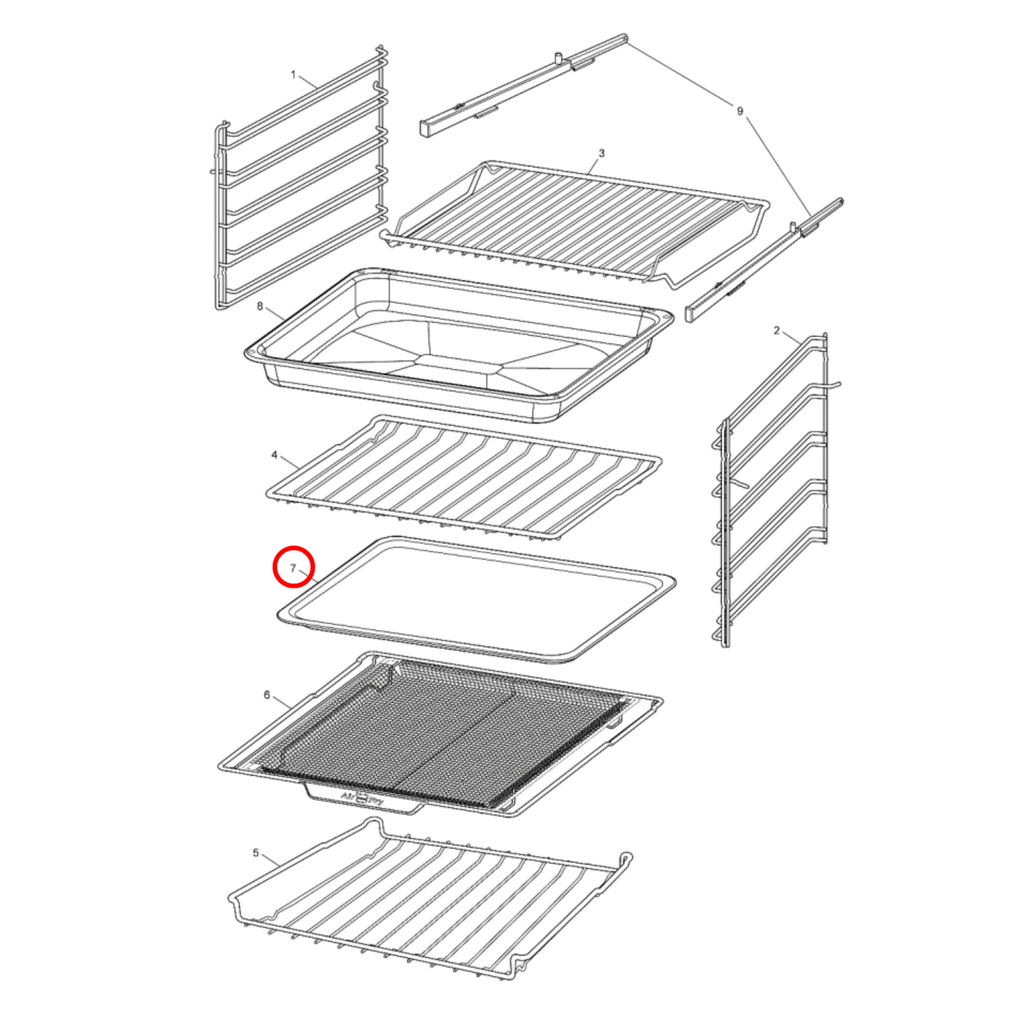 85800370040470 Westinghouse Oven Baking Scone Tray - 0037004047