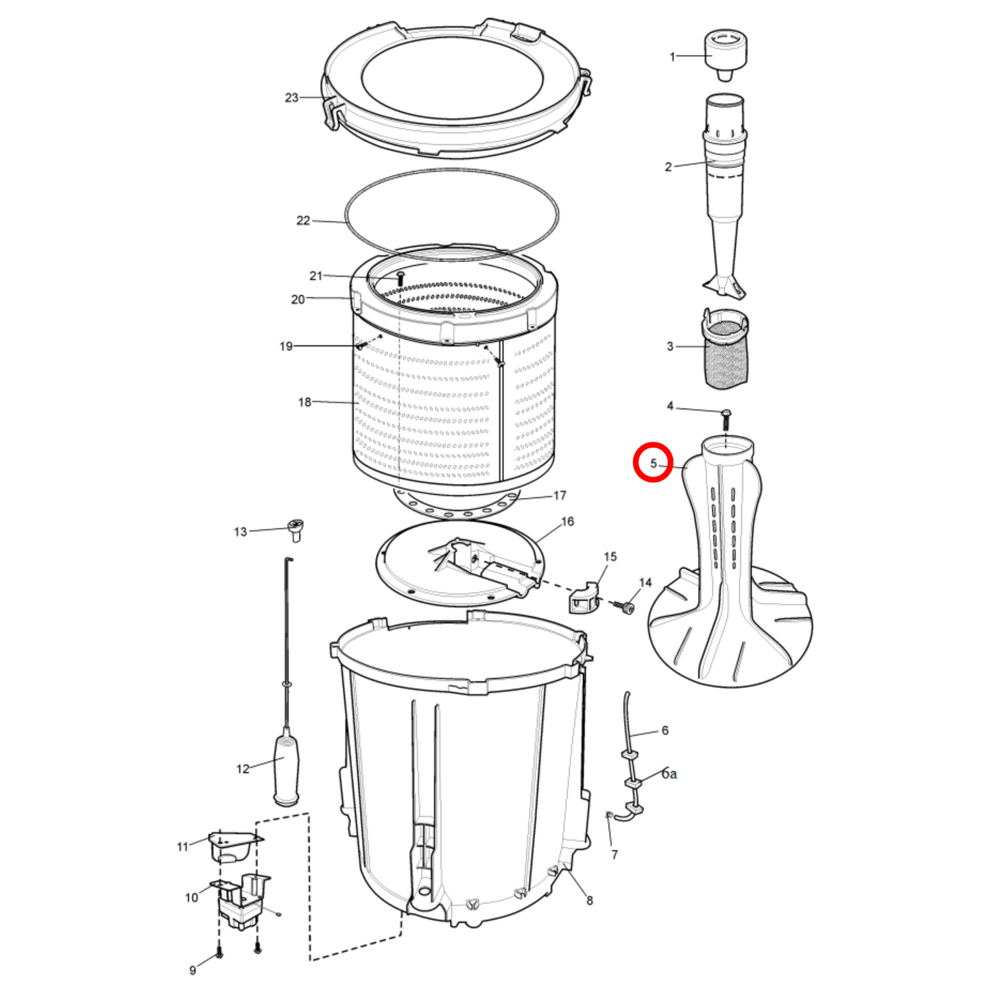 8581192681121 Simpson, Westinghouse Top Load Washing Machine Agitator - 4055678959
