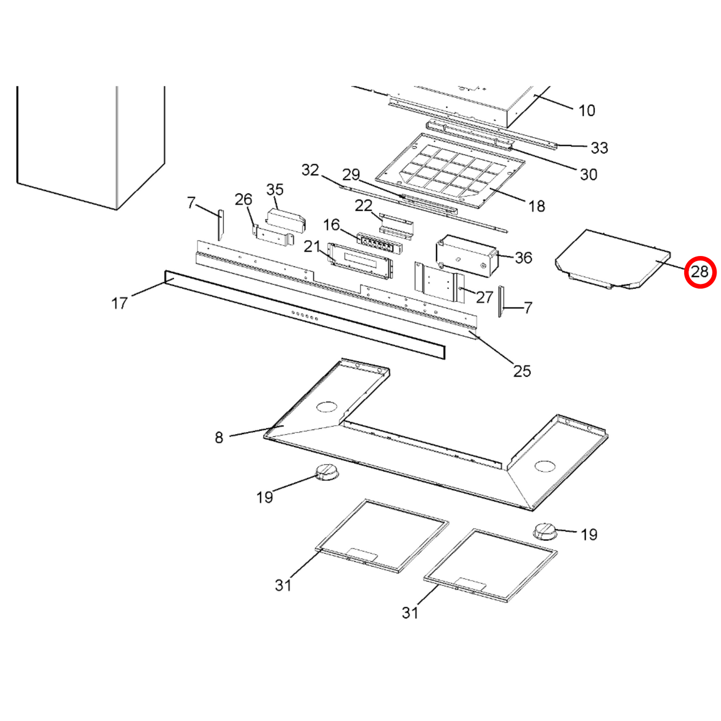 9029800480 AEG, Electrolux Rangehood Carbon Filter - 9029793636