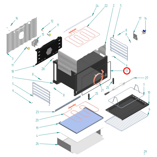 A/094/70 ILVE Oven Door Seal - SE245
