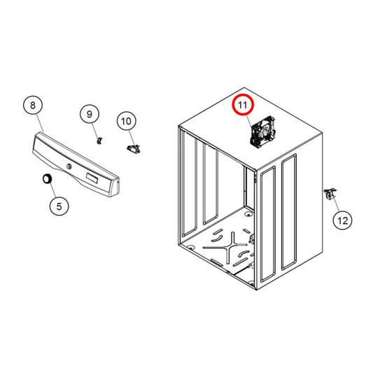 973916002105005 Electrolux Washing Machine Main PCB Assembly - A12843307B