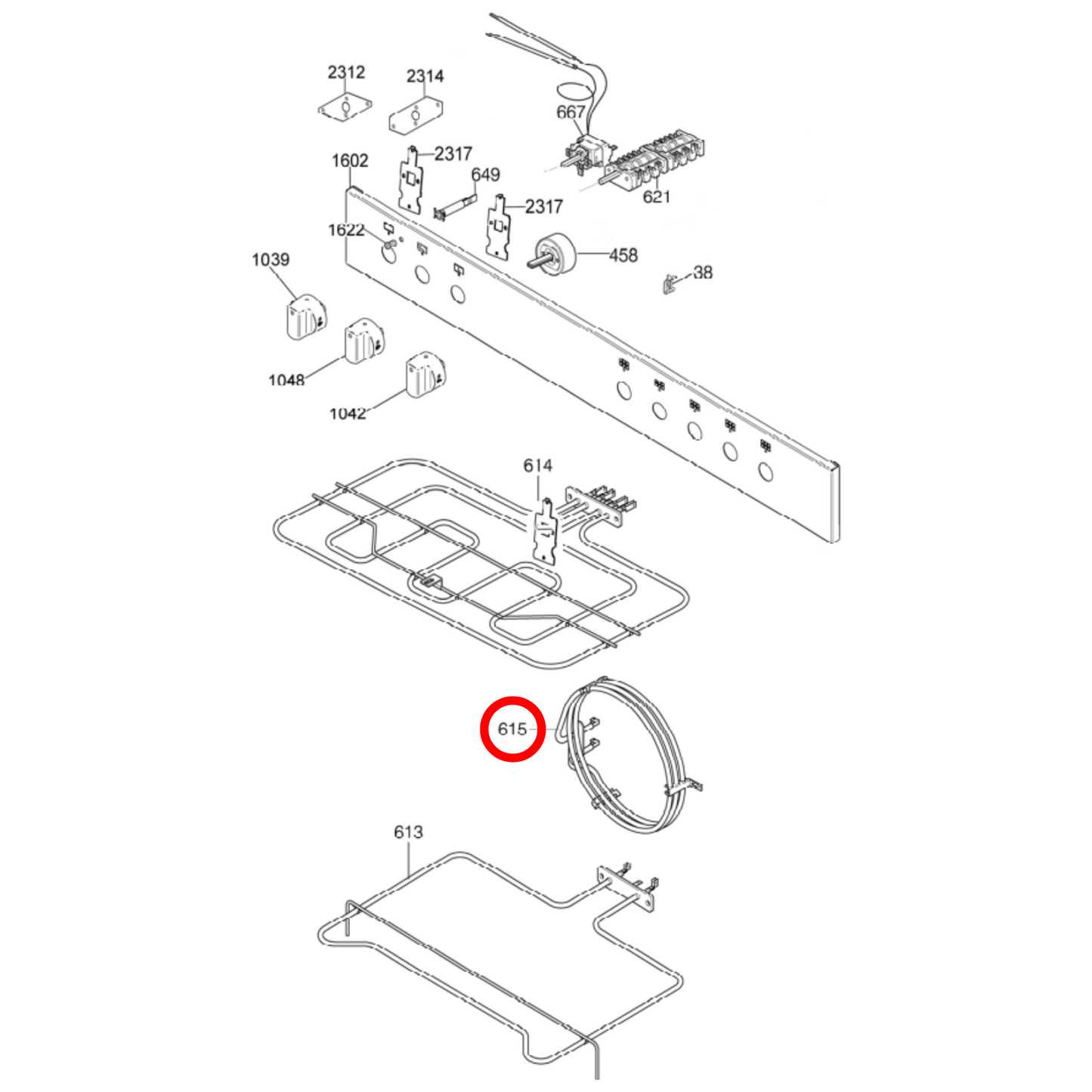 B606045 Baumatic, La Germania Oven Fan Forced Element 3000W - 606045