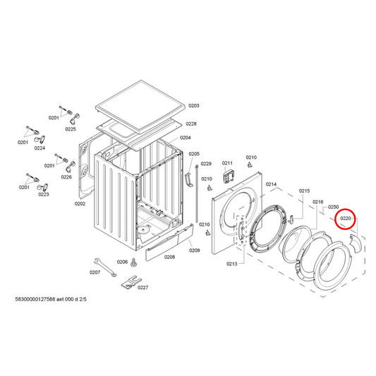 00552829 Bosch Washing Machine Door Handle