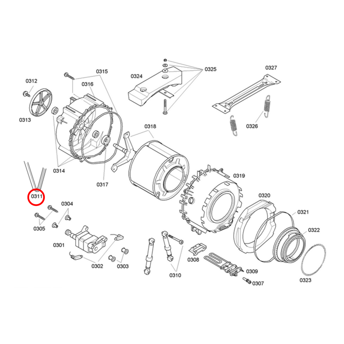 00678914 Bosch Washing Machine Drive Belt 5EPJ1252 - 00354131