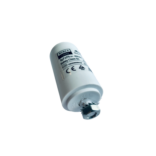Capacitor 6uF 450V CAP006 63X30Mm Plastic With Stud (M8)