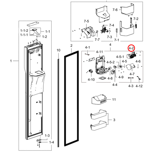 DA97-13415A Samsung Fridge Ice Maker Assembly