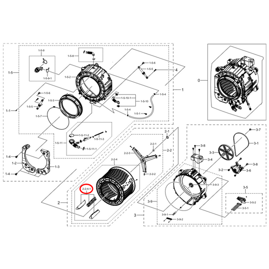DC66-00759A Samsung Front Load Washing Machine Drum Lifter - DC66-00759C