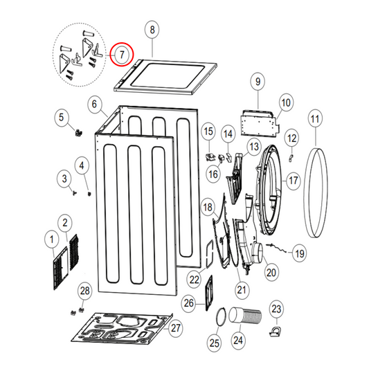 H0020103152B Fisher & Paykel Dryer Wall Mounting Kit - H0020103152A
