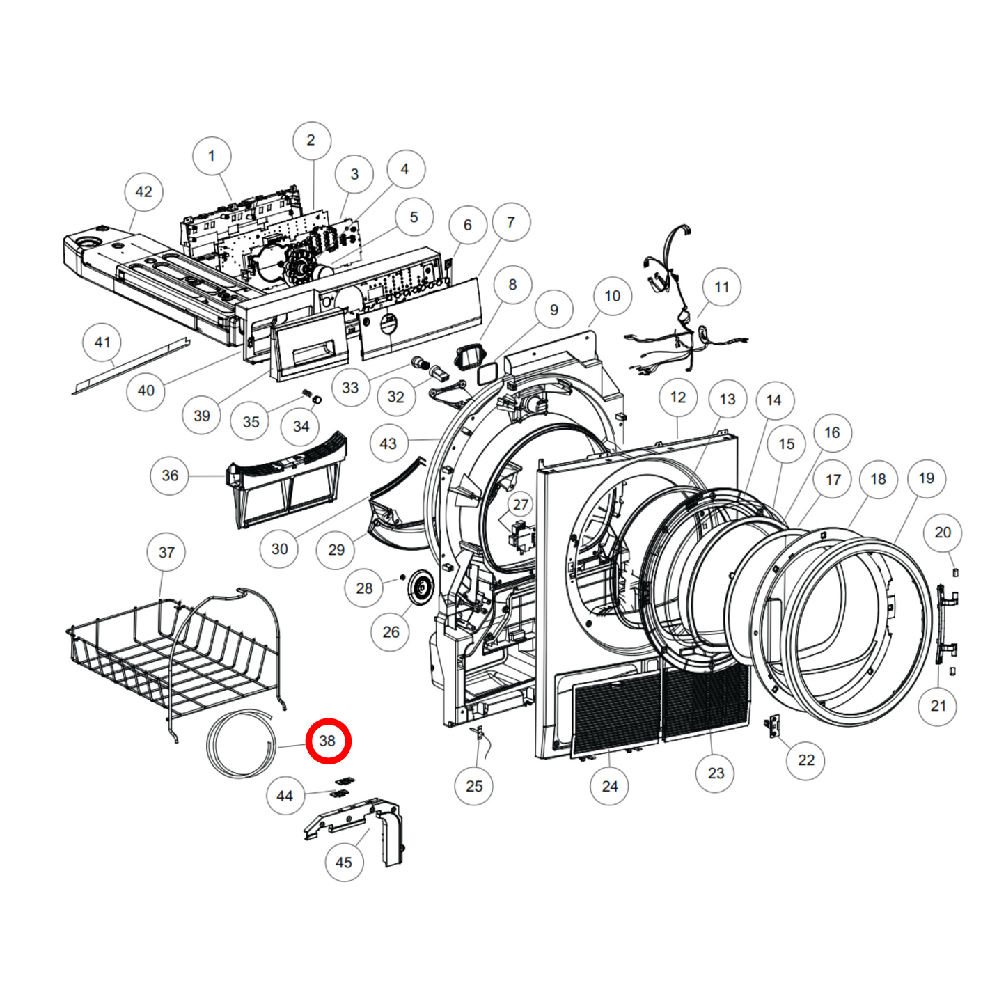 H0020300480Q Fisher & Paykel Dryer Condensation Drain Hose