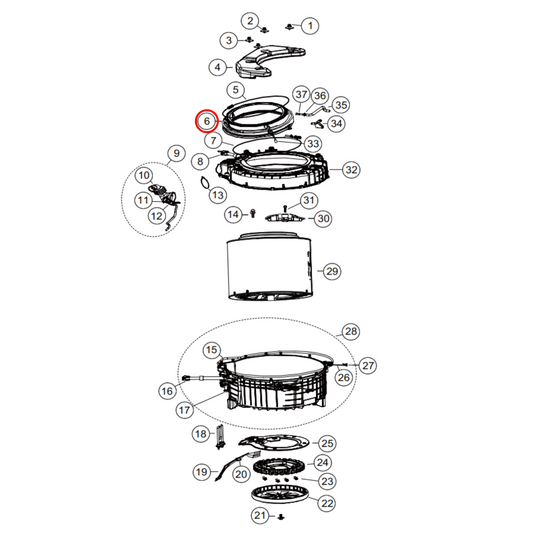 H0020300926C Haier Washing Machine Door Seal