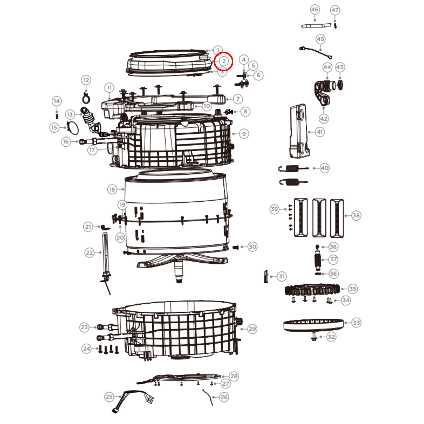 H0020300940T Fisher & Paykel Washing Machine Door Seal