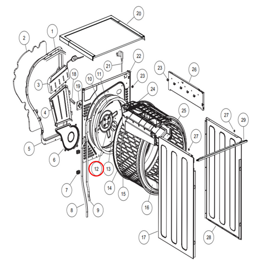 H0030201590 Haier, Fisher & Paykel Dryer Drum Bearing