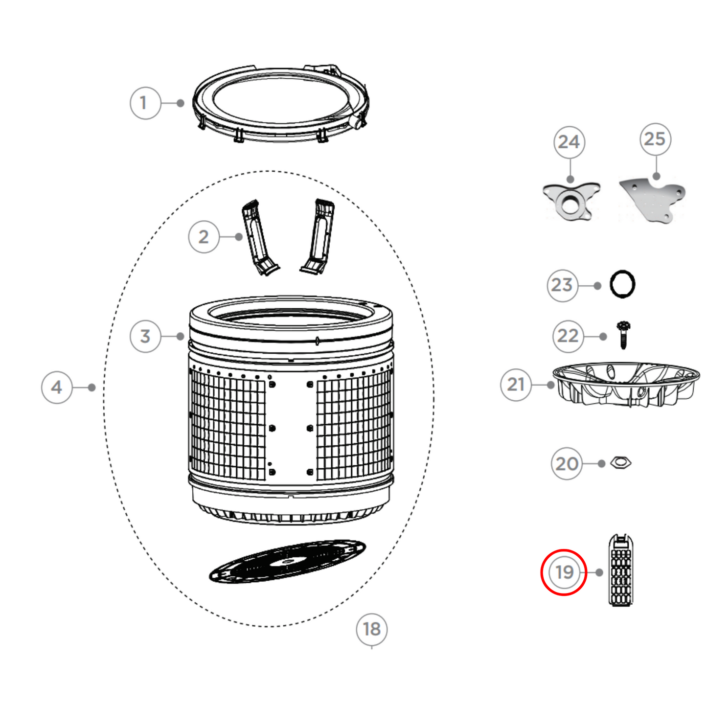 H0030811660 Fisher & Payel, Haier Front Load Washing Machine Lint Filter