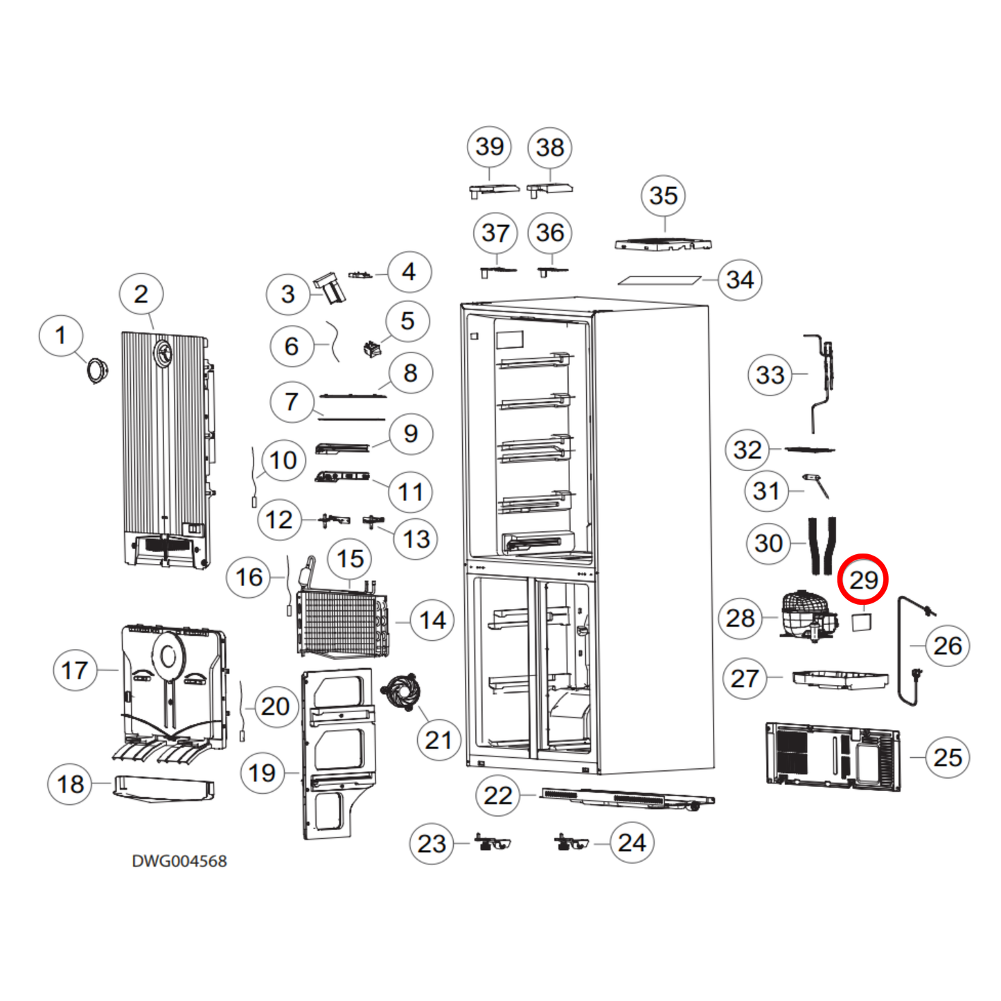 H0061800457 Fisher & Paykel, Haier Fridge PCB Control Module