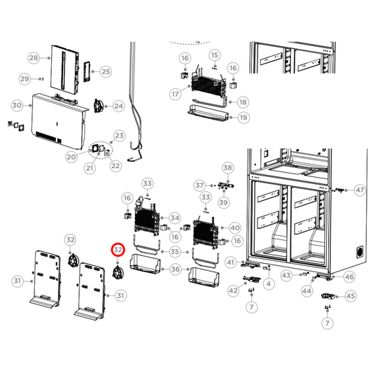 H0064001939B Fisher & Paykel Fridge PC Fan Motor 4 Wire