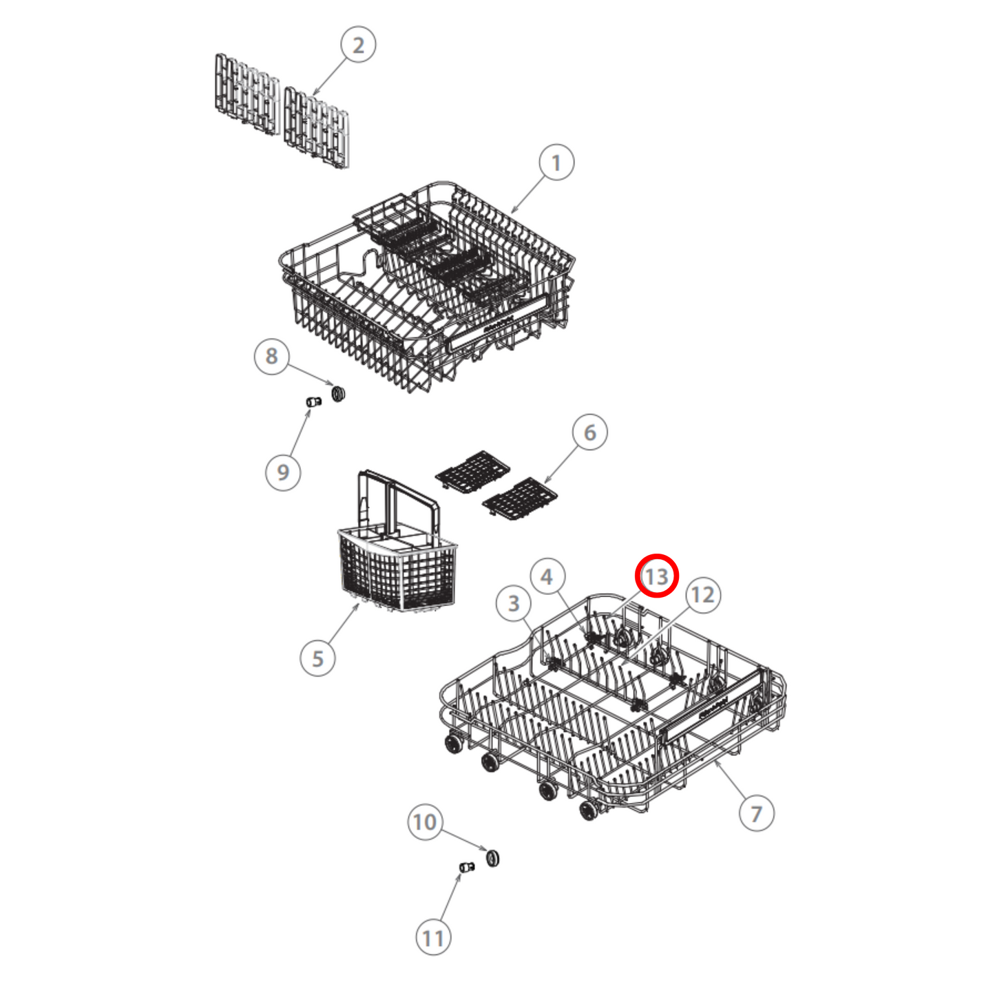 H0120100221A Fisher & Paykel, Haier Dishwasher Plate Comb Right Hand