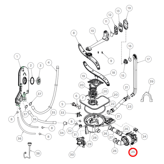 H0120400566 Fisher & Paykel Dishwasher Heater Pump - H0120400178A