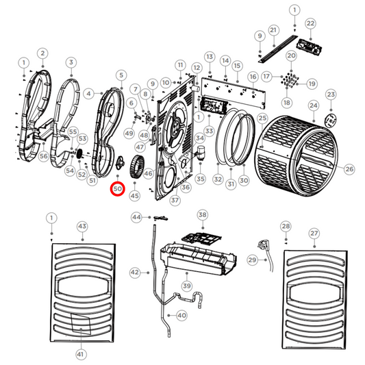 H0180800252 Fisher & Paykel Dryer Fan Bearing Support