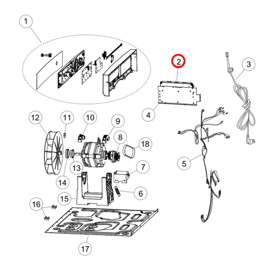 H0181800012A Fisher & Paykel, Haier Dryer PCB Control Module