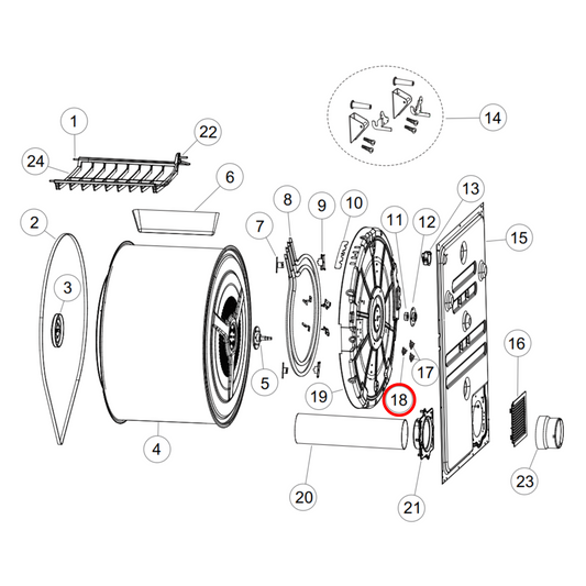 H0184000025P Fisher & Paykel, Haier Dryer Overheat Thermostat Kit