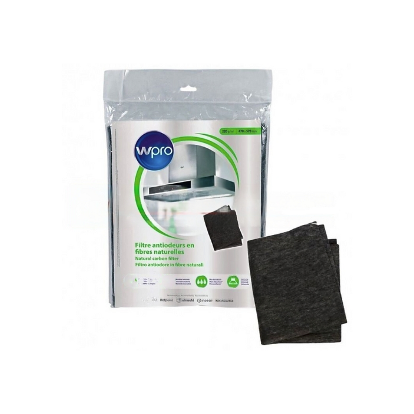 NSF201 Rangehood Universal Anti-Odor Filter In Natural Flax Fibers