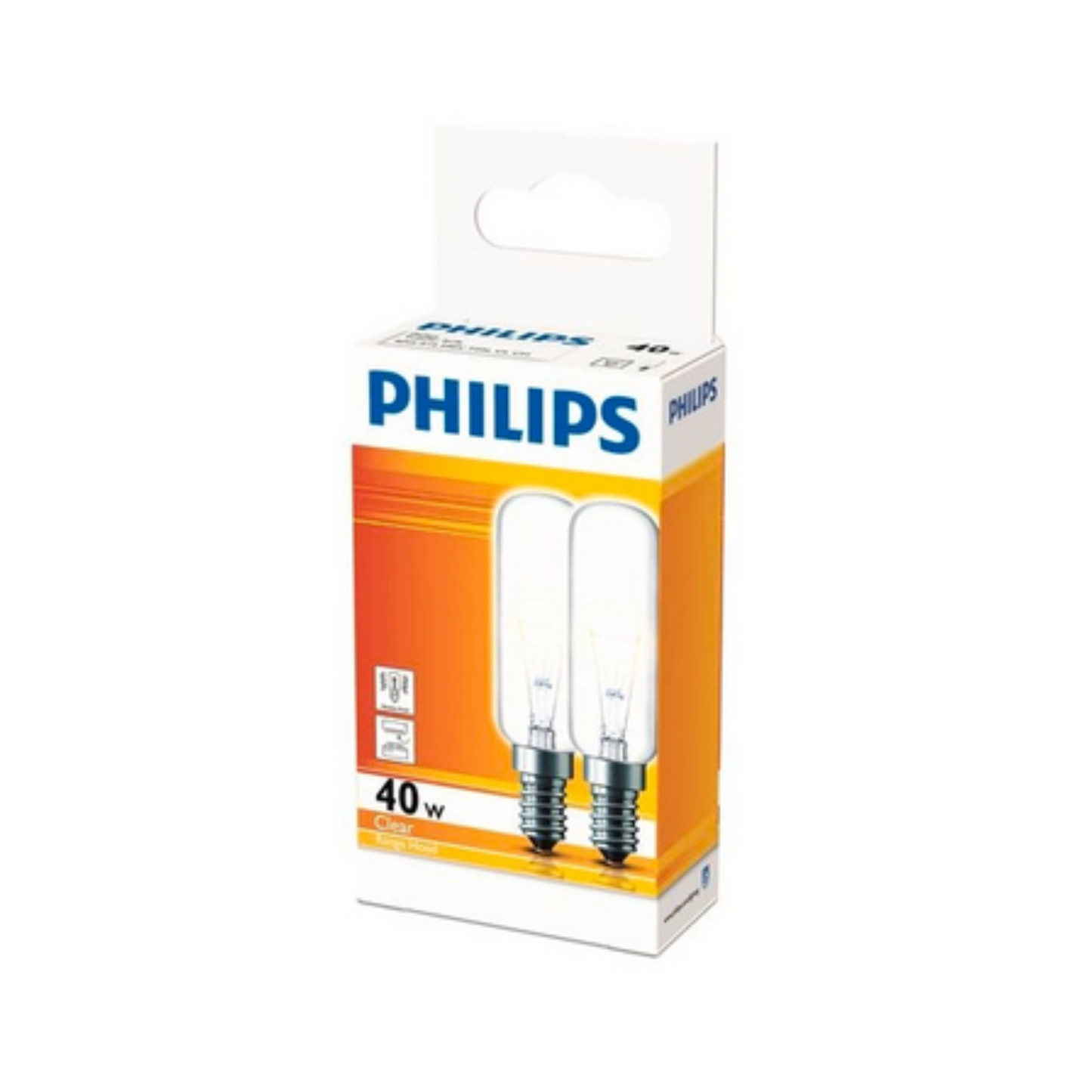 Philips T25 E14 Halogen 270Lm Clear 40W Pack Of 2