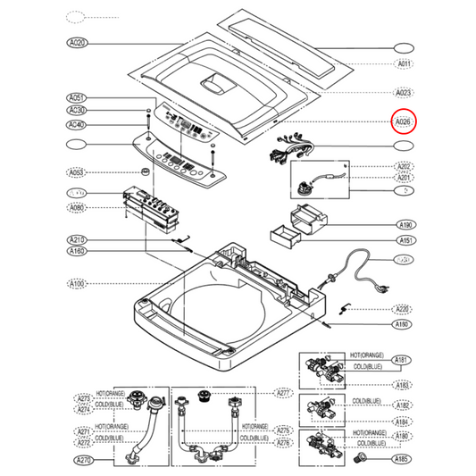 RAB32510201 LG Washing Machine Lid Magnet - 5016EY4002A