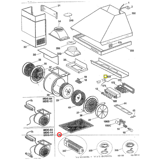 SPK1294 Technika 90Cm Rangehood Aluminium Filter 350Mm X 260Mm