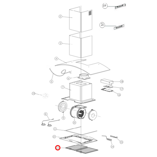 SYF388C2 Baumatic Rangehood Mesh Filter