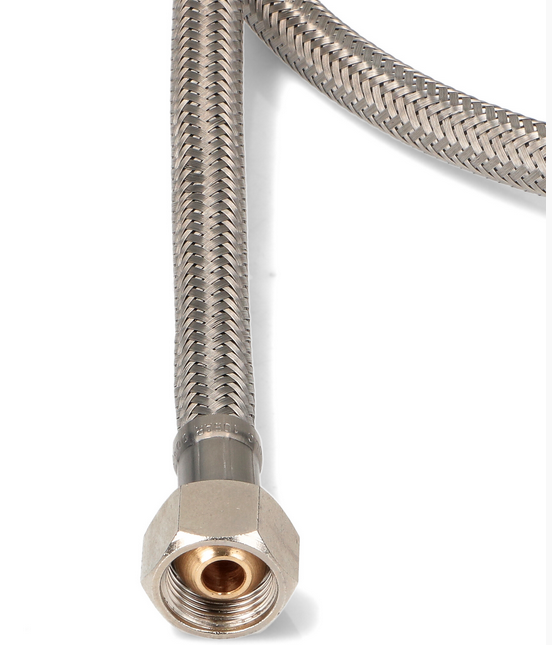 DN8 X2552IU 1.5M Universal Coffee Machine Flexible Inox Hose Striaght 3/8 x 3/8 BSP Female