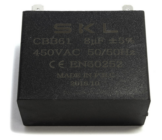 CAP008SQ Capacitor 8UF Square 450V Size 47x22x34mm