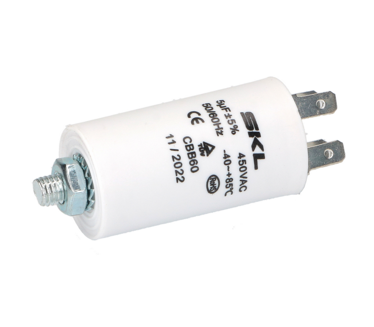Z CAP005MS Universal capacitor 5 µF Size Ø30x57mm 450Vac.