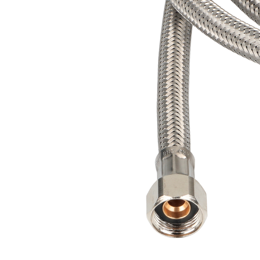 Z DN8 X2304IUG 2M Universal Coffee Machine Flexible Inox Hose Striaght 3/8 x 3/8 BSP Female