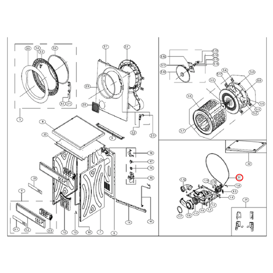 12638200000025 Euro, Technika Dryer Hutchinson Drive Belt 6PH1952 - 302760660006