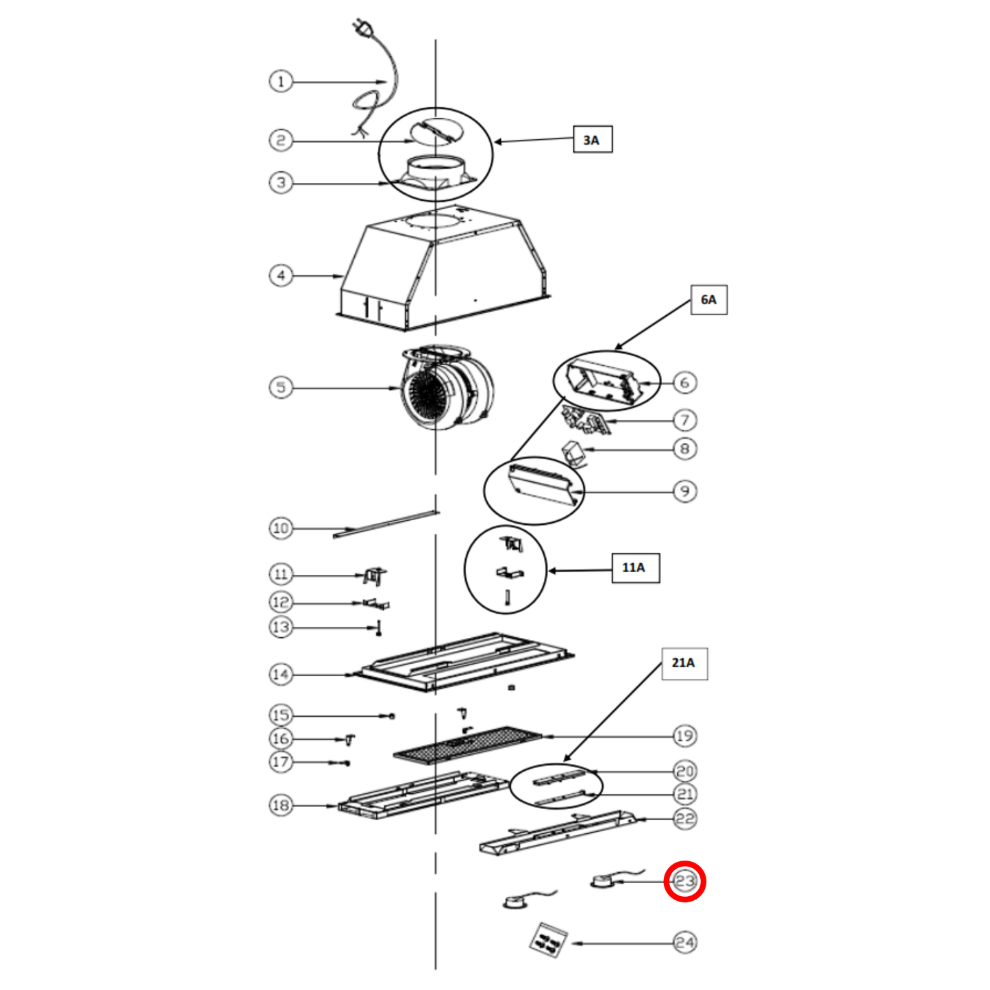 1400600330 Smeg Rangehood Light LSD-3C Light
